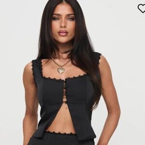 Princess Polly Black Crop Top